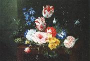 Jan van den Hecke Assiette de fleurs posee sur un entablement oil painting picture wholesale